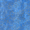 Wings of Gold - Swirly Scrolls Navy Metallic Yardage Primary Image