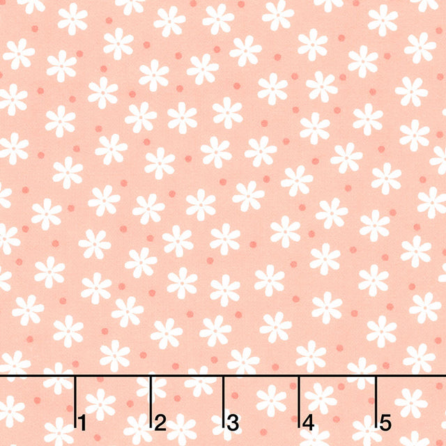 Cozy Cotton Flannels - Flowers Peach Yardage Primary Image