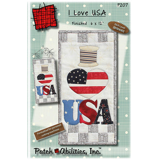 I Love USA Wall Hanging Pattern