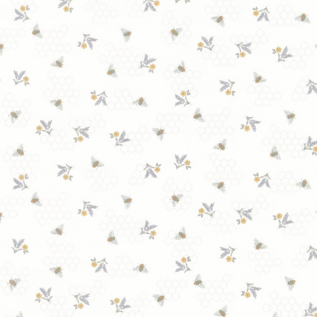 Honey and Lavender - Bees And Lavender Milk Yardage Primary Image