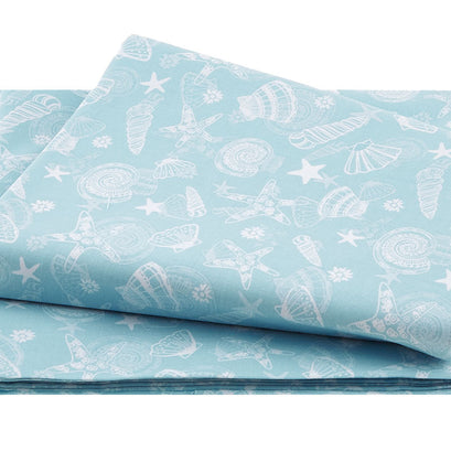 Underwater Whimsy - Seashell Toss Blue 2 Yard Cut