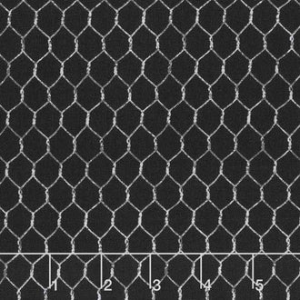 Proud Rooster - Chicken Wire Black Yardage