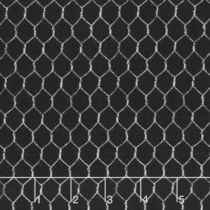 Proud Rooster - Chicken Wire Black Yardage