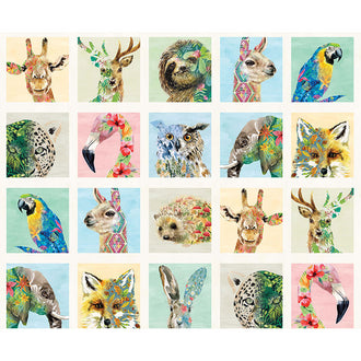 Brush with Nature - Wild Life Portraits Cream Panel