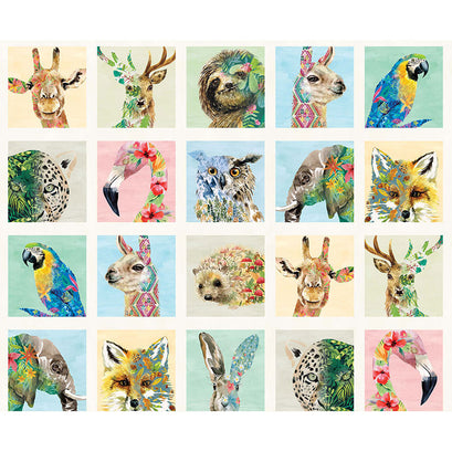 Brush with Nature - Wild Life Portraits Cream Panel