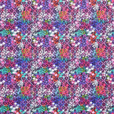 Chantal - Geometric with Abstract Flowers Pink Yardage Primary Image