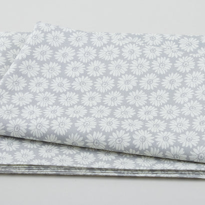 Ups-A-Daisy - Retro Daisies Gray 2 Yard Cut