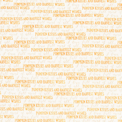 Harvest Wishes - Fall Words Whitewashed Yardage