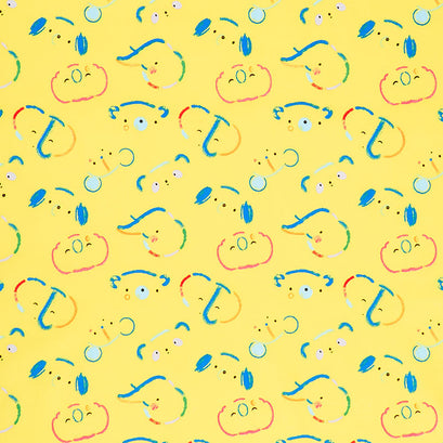 Our Little Band - Animal Toss Yellow Yardage