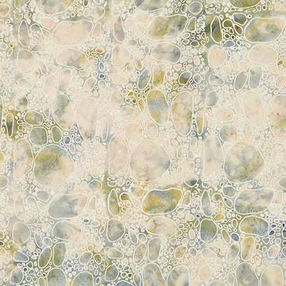 River Walk Batiks - Stones Multi Grey Brown Blue Yardage