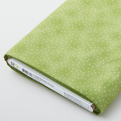 Flowerhouse Basics - Fresh Sage Dots 10 Yard Bolt