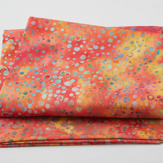 Contempo Batiks - Dots Circles Nasturtium 2 Yard Cut