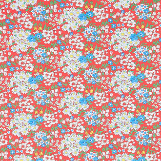 Wild Flour - Wildflowers Red Yardage
