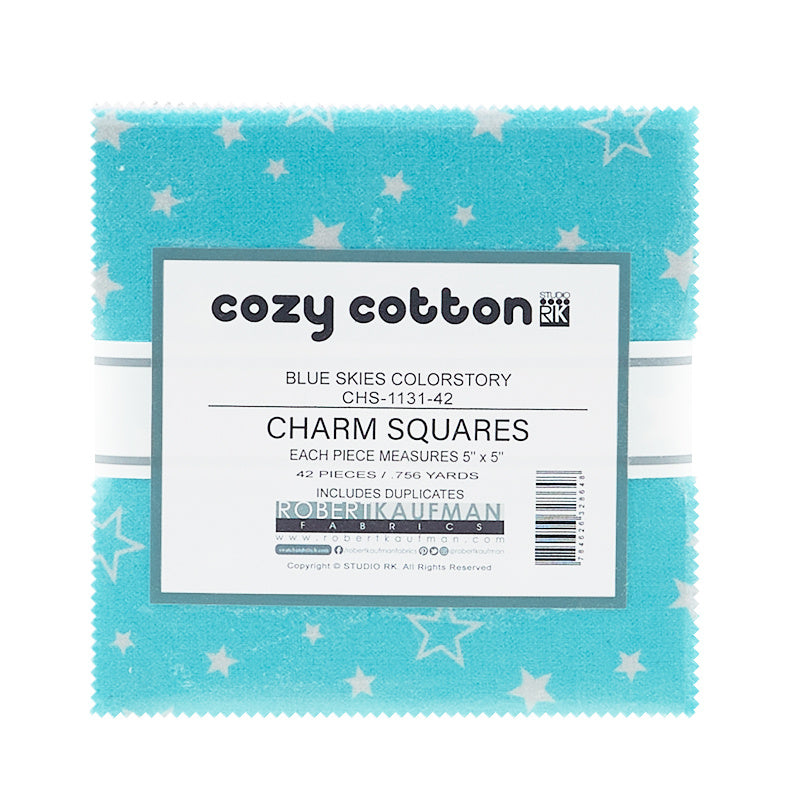Cozy Cotton Flannels Blue Skies Colorstory Charm Pack Alternative View #2