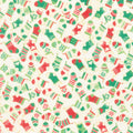 Holiday Charms - Holiday Colorstory Stockings Cream Metallic Yardage