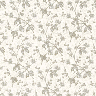 Cocoa Blue - Wild Rose Parchment Yardage