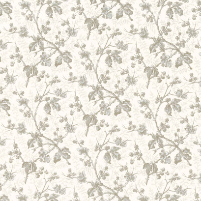 Cocoa Blue - Wild Rose Parchment Yardage