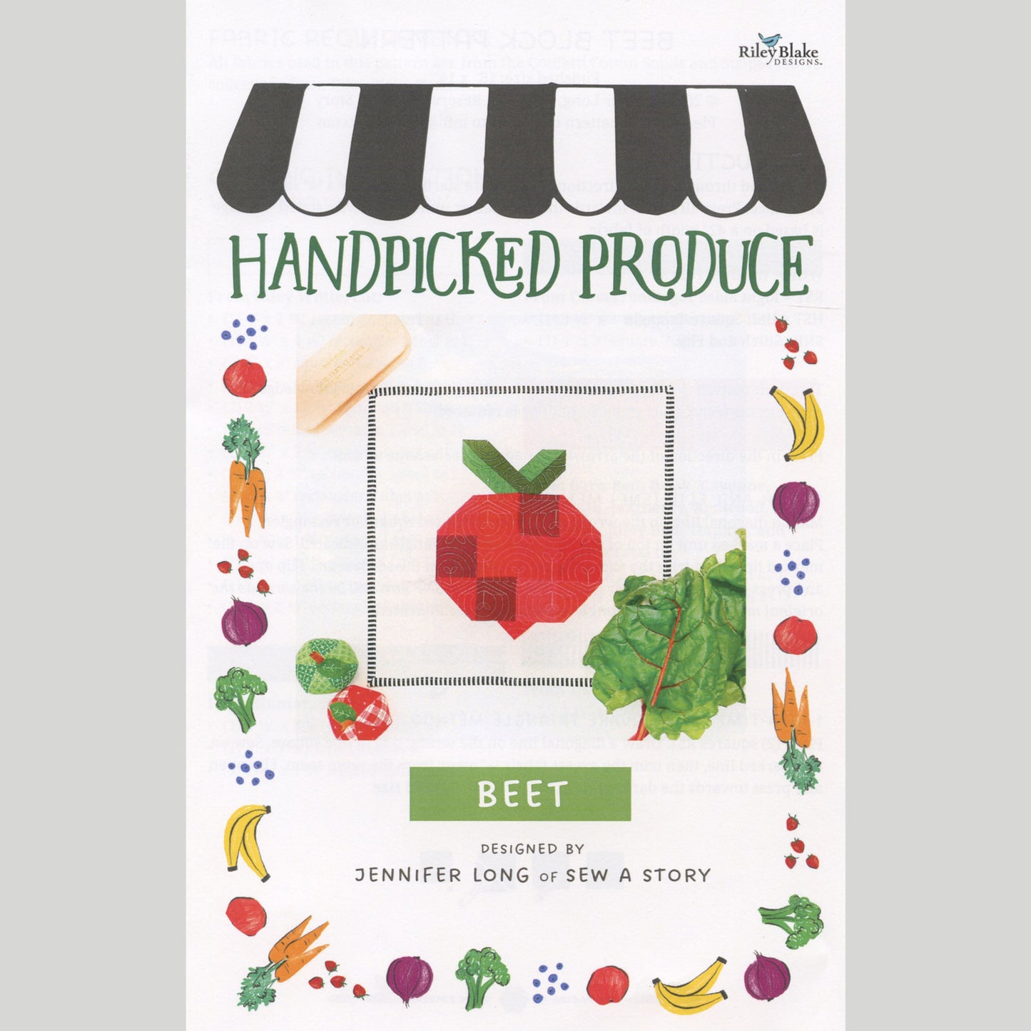 Handpicked Produce Quilt Pattern - Beet - FOR MARKET STORE & WEBSITE Primary Image