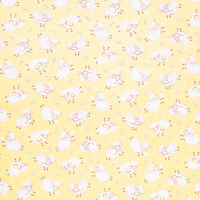 Sweet Dreams - Tossed Sheep Yellow Yardage