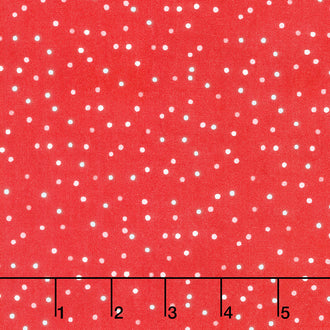 Frosty Merry-Mints - Dots Red Yardage