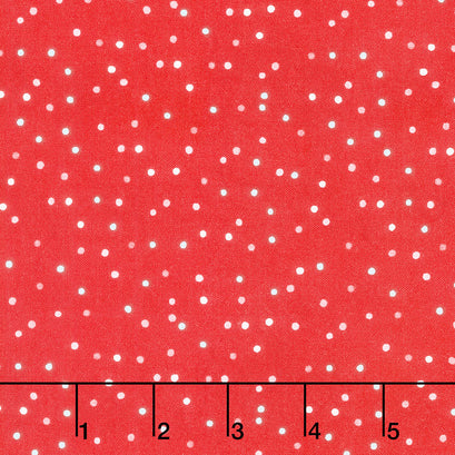Frosty Merry-Mints - Dots Red Yardage