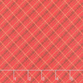 Holiday Charms - Plaid Red Metallic Yardage Primary Image