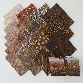 Java Batiks Brown Favorites Fat Quarter Bundle