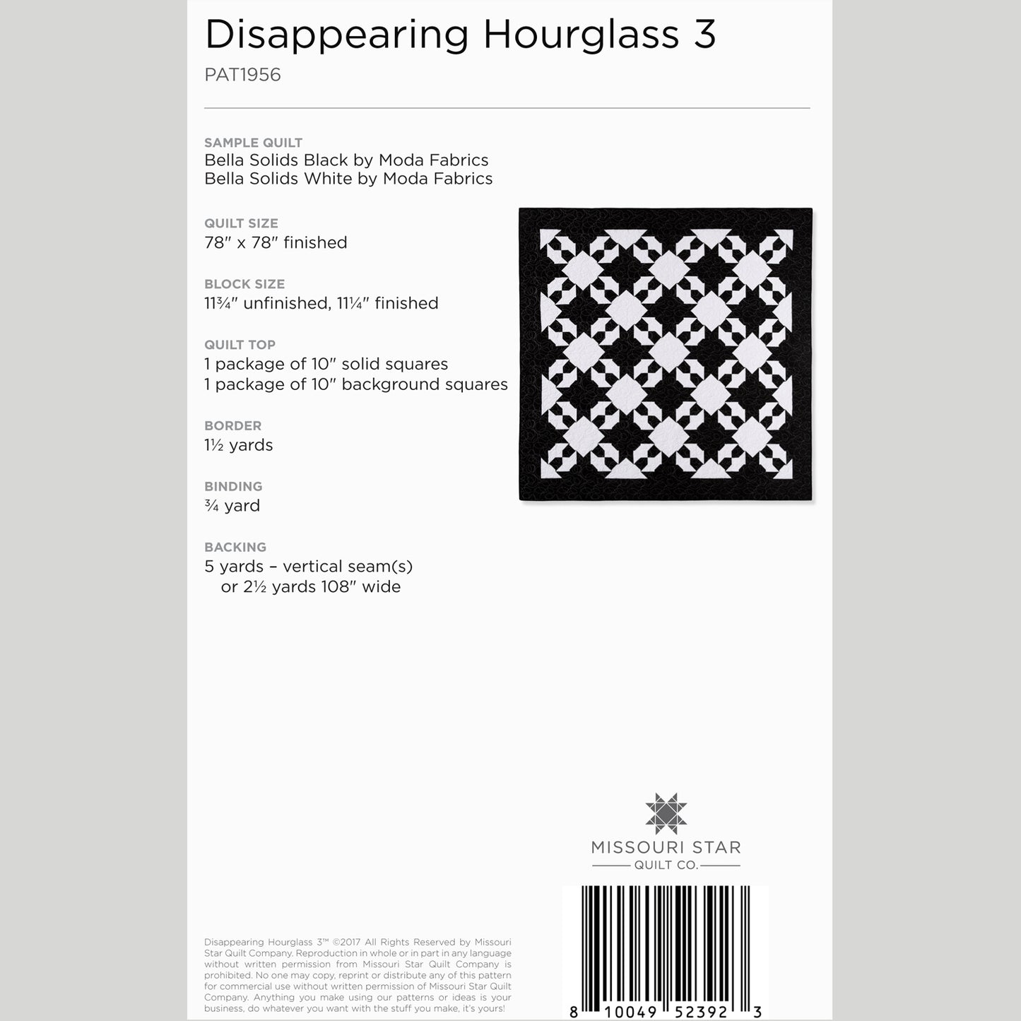 Digital Download - Disappearing Hourglass 3 Quilt Pattern by Missouri Star Alternative View #1