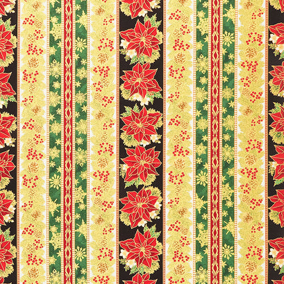Holiday Flourish Holiday - Stripes Holiday Metallic Yardage
