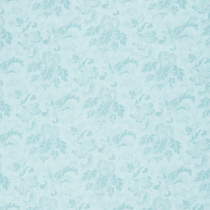 Collection for a Cause: Etchings - Friendly Flourish Aqua Yardage