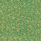 Holiday Charms - Holly Green Metallic Yardage Primary Image