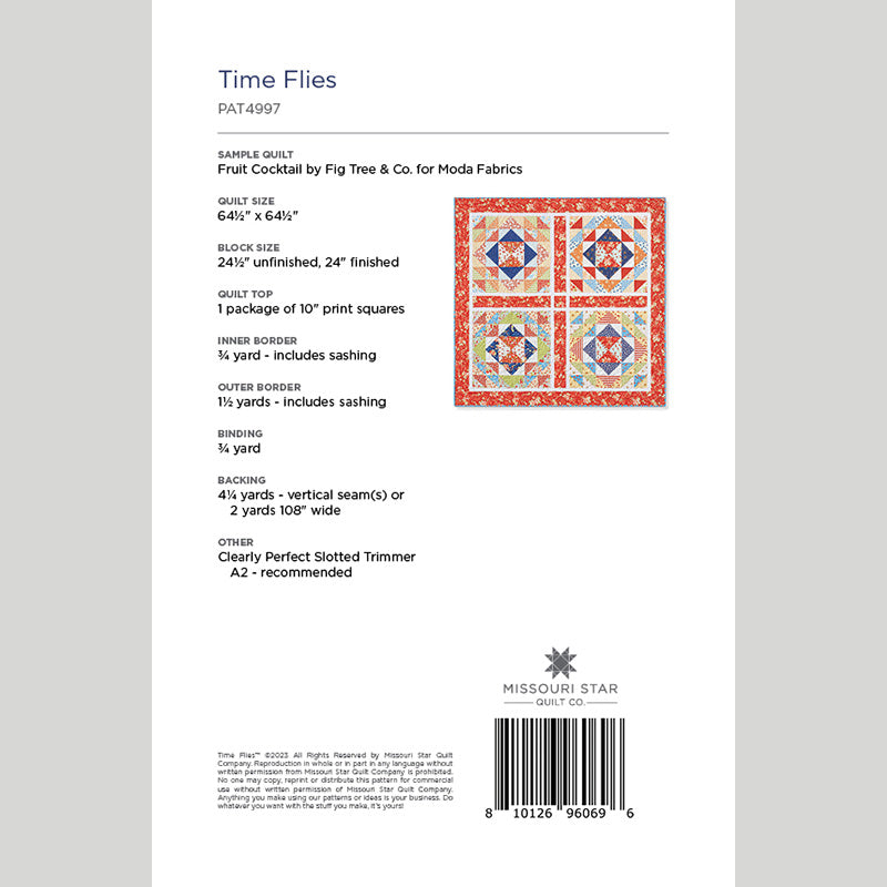 Digital Download - Time Flies Quilt Pattern by Missouri Star Alternative View #1