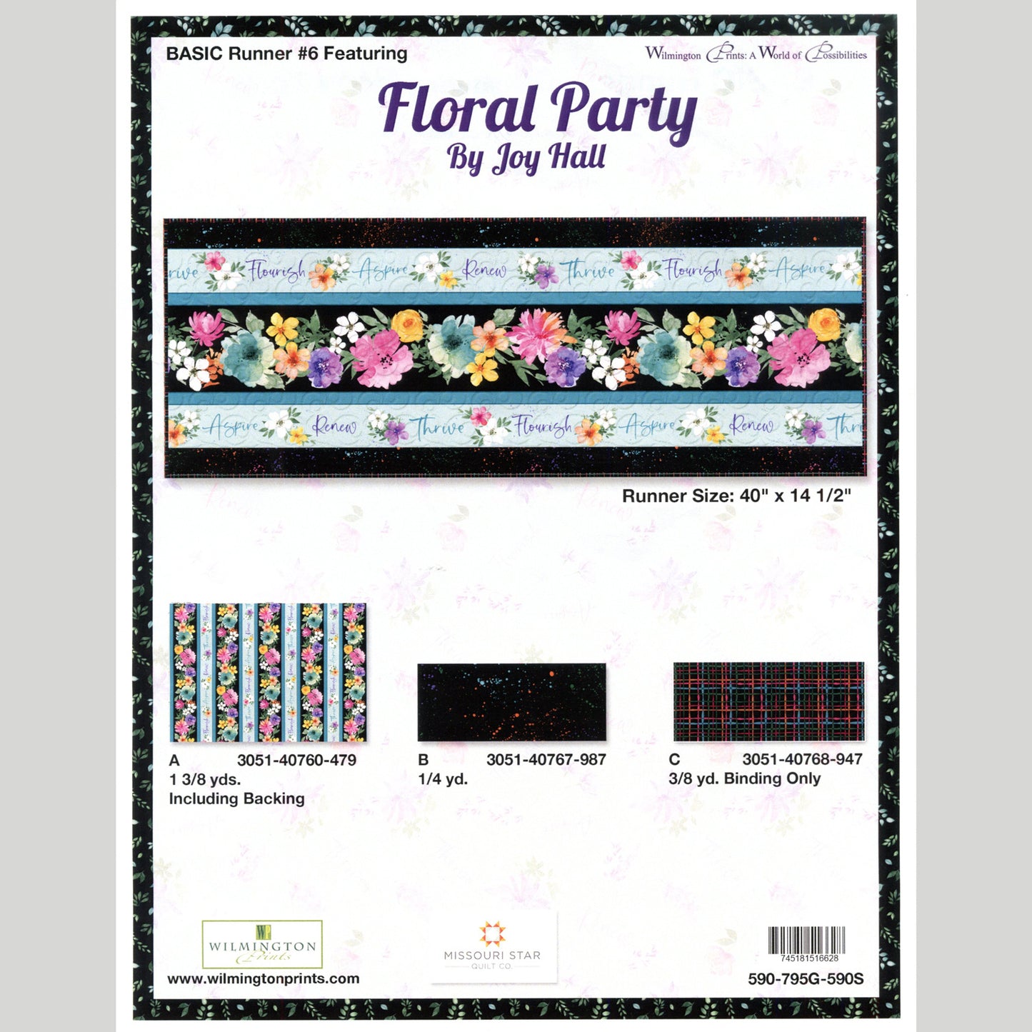 Floral Party Table Runner Kit Alternative View #2