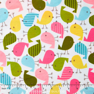 Cuddle® Prints - Urban Zoologie Chick Fuchsia 60" Minky Yardage