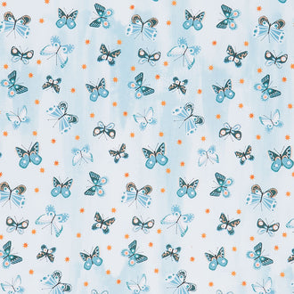 Daybreak - Butterflies Blue Yardage