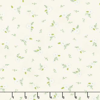 Happiness Blooms - Tossed Blooms Natural Yardage