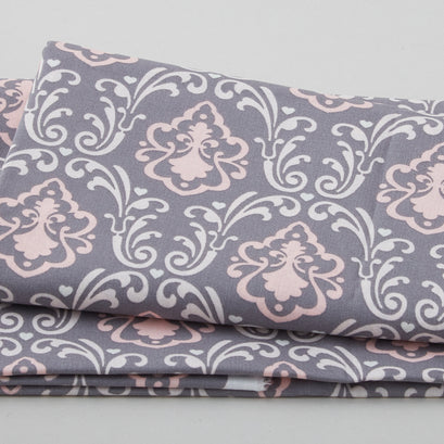 Damask on Gray 2 Yard Cut