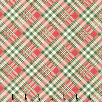 Winter Blooms - Plaid Multi Yardage