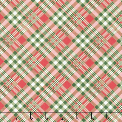 Winter Blooms - Plaid Multi Yardage
