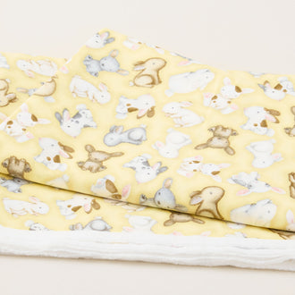 Farm Babies - Tossed Bunnies Yellow 2 Yard Cut