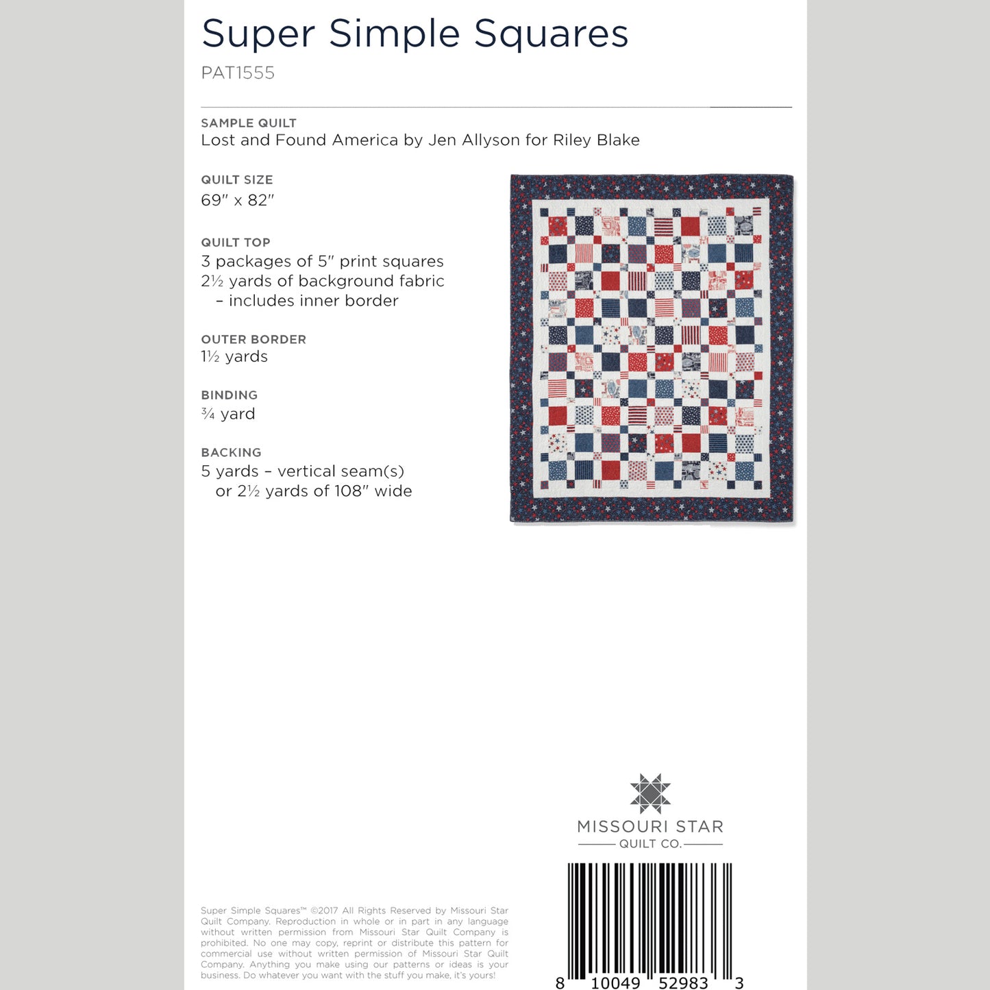 Digital Download - Super Simple Squares Quilt Pattern by Missouri Star Alternative View #1