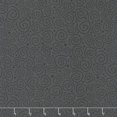 Beggars Night Buddies - Spirals and Stars Black Yardage