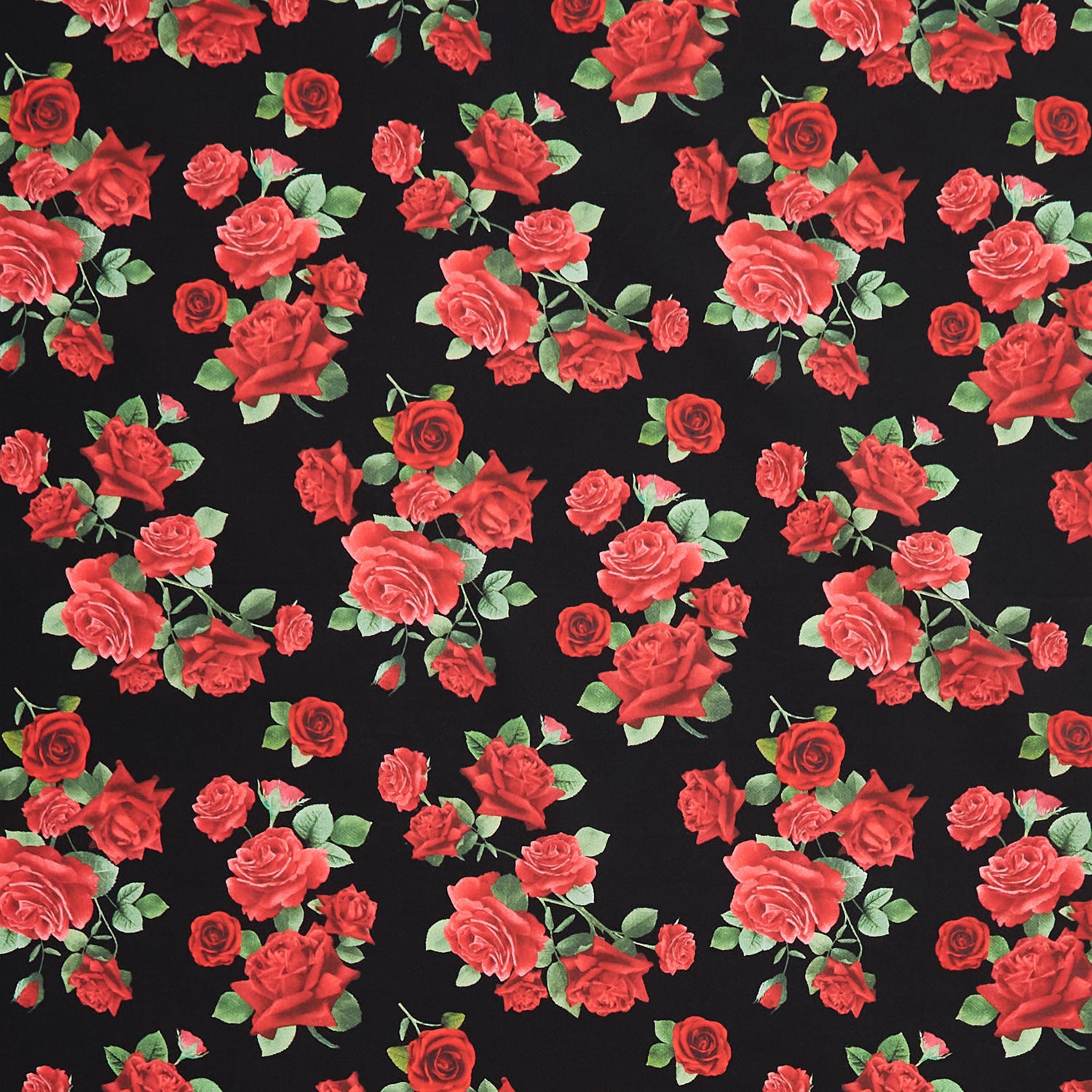Black Vintage Rose Pattern