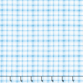 Much Loved Bear - Pop Up Plaid Blue Yardage