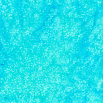 Jubilant Batiks - Petal Floral Teal Parakeet Yardage