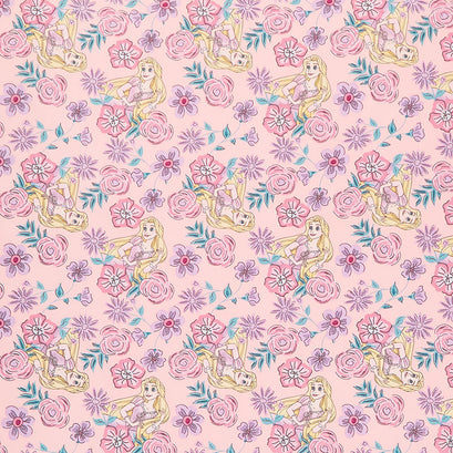 Disney Princess - Rapunzel Floral Purple Yardage