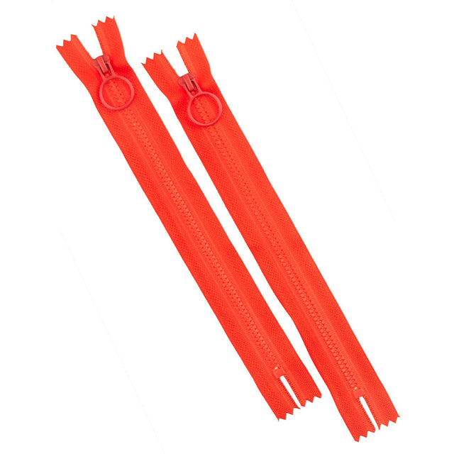 8" Hoop Pull Zippers - Red Primary Image