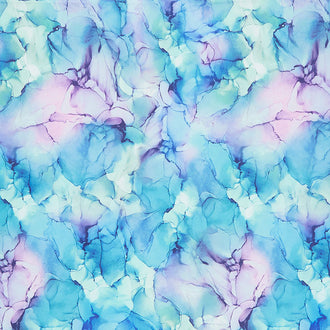 Whale Song - Water Texture Blue Multi Yardage