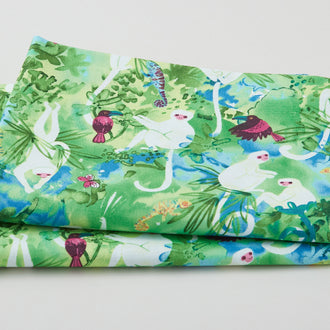 Madagascar Adventure - Silk Sifakas Green 2 Yard Cut