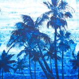 Palm Beach - Large Palm Trees Scenic Indigo Running Yardage Primary Image